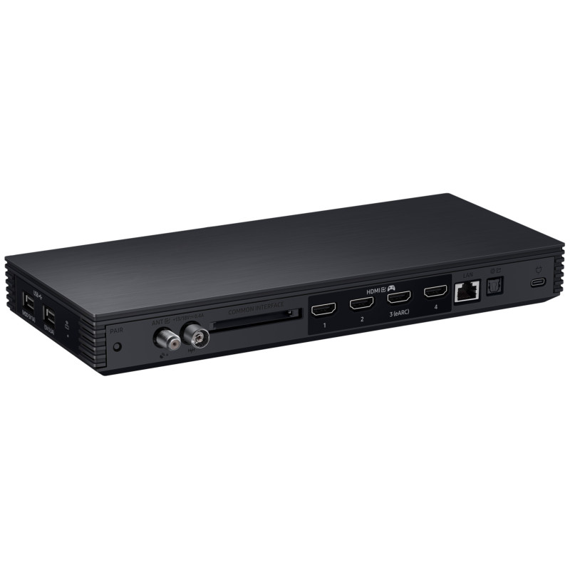 پورت های ورودی خروجی تلویزیون سامسونگ 65LS03FW روی Wireless One Connect Box محصول 2025 مونتاژ مجارستان و اسلواکی