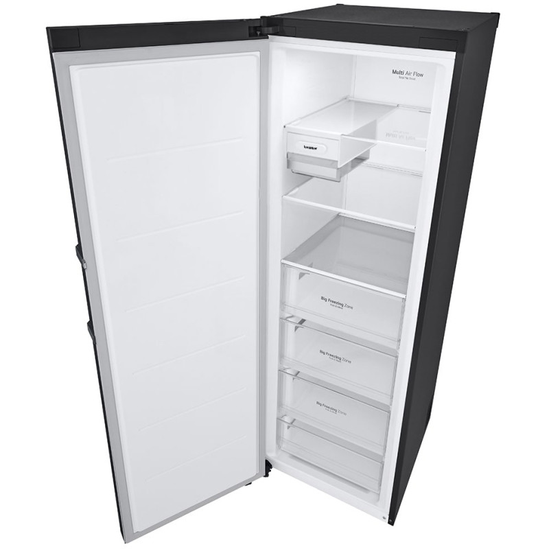 نمای داخل فریزر ال جی GC-B514EAFM محصول 2024 رنگ دودی