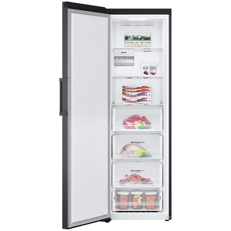 نمای داخلی فریزر هوشمند ال جی GC-B514EAFM رنگ دودی محصول 2024