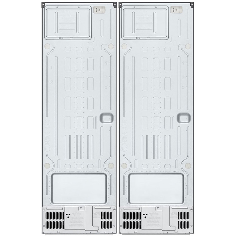 طراحی و نمای پشت یخچال فریزر 27 فوت ال جی GC-B511EADM و GC-B514EAFM رنگ دودی محصول 2024