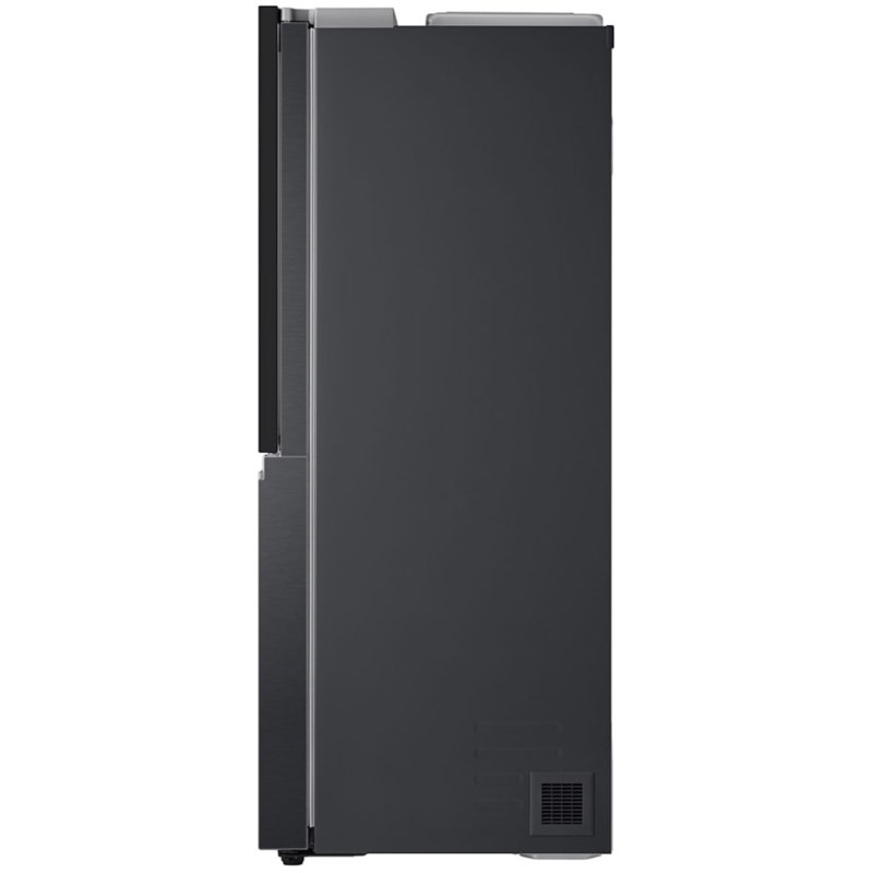 نمای بغل یخچال فریزر GCX-287TVB ال جی رنگ مشکی مات محصول 2025