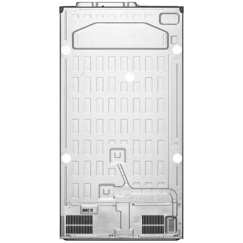 پشت یخچال فریزر LG GCX-287TVB یا LG X287 رنگ مشکی مات محصول 2025