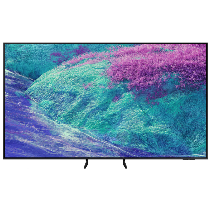 تلویزیون Samsung 55QN1EF با پایه‌های نصب شده در حالت نزدیک به هم