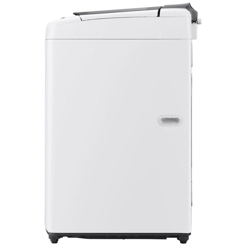 نمای بغل ماشین لباسشویی و پتوشور ال جی T18H3SDHTW رنگ سفید محصول 2023