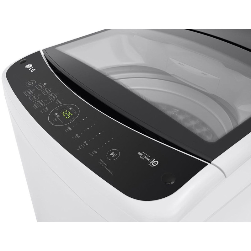 نمای بغل پنل کنترلی ماشین لباسشویی و پتوشور ال جی T18H3SDHTW رنگ سفید محصول 2023