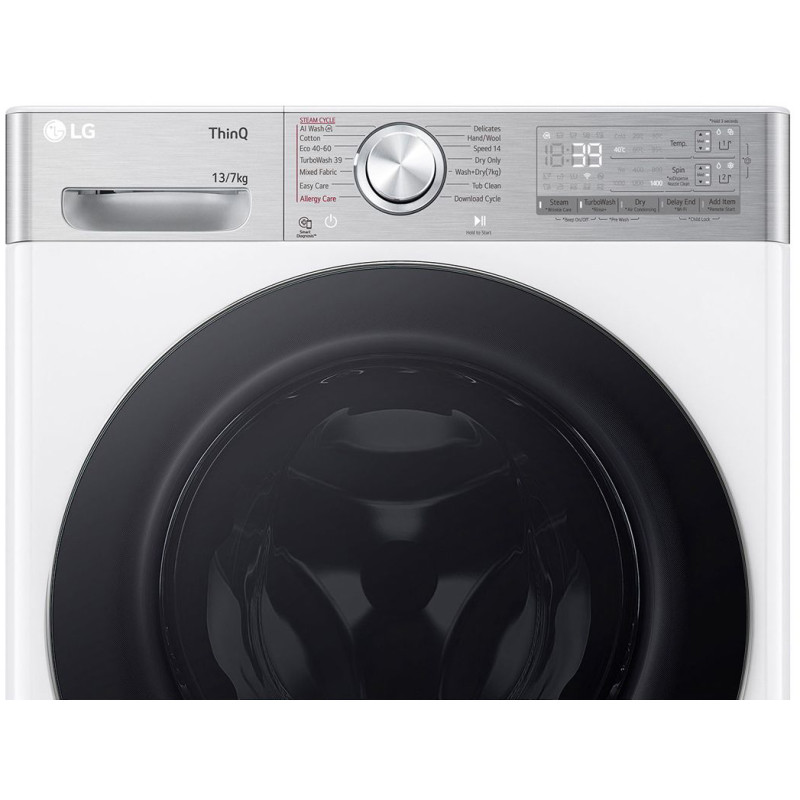 پنل کنترلی ماشین لباسشویی و خشک کن ال جی R13 یا WDR1307BWP رنگ سفید محصول 2024