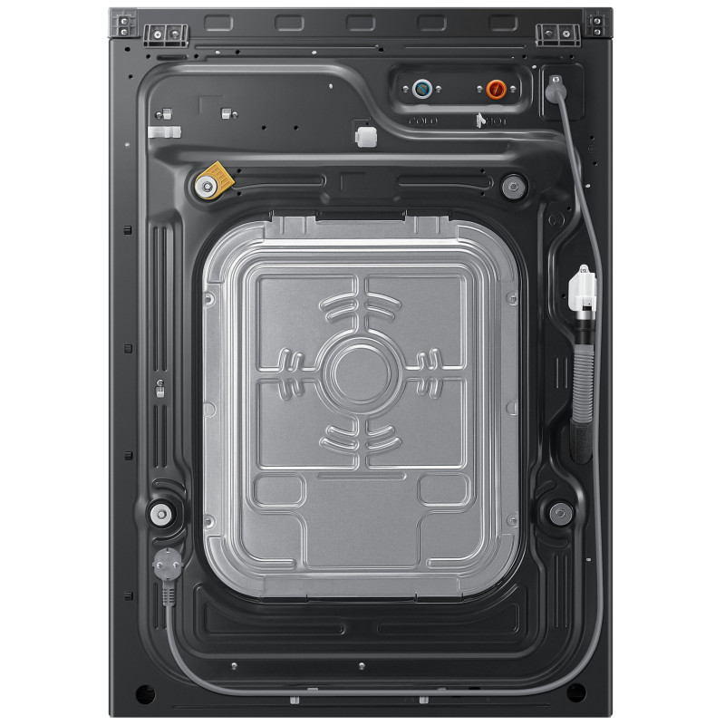 نمای پشت ماشین لباسشویی و خشک کن Samsung WD90F22BCS رنگ خاکستری تیره