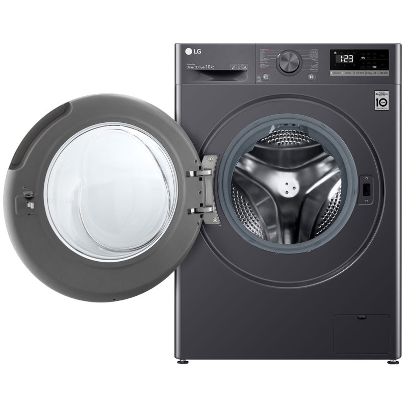 ماشین لباسشویی ال جی F4Y3RYGYJV رنگ دودی محصول 2024 با درب باز