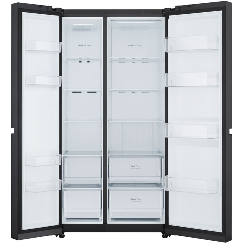 نمای داخل یخچال فریزر ال جی GCB-287GNWC رنگ سفید محصول 2022