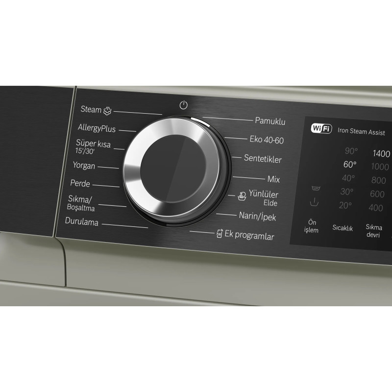 برنامه های شستشوی ماشین لباسشویی درب از جلو بوش 244 یا WGK244ZXME رنگ نقره ای محصول 2025