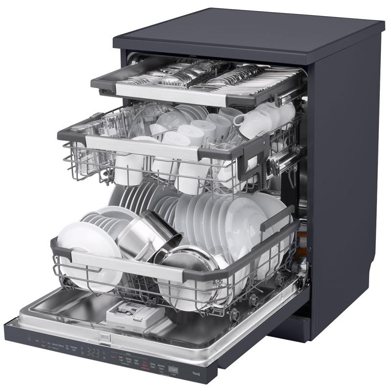 ماشین ظرفشویی 14 نفره ال جی DFC287HMS رنگ مشکی مات