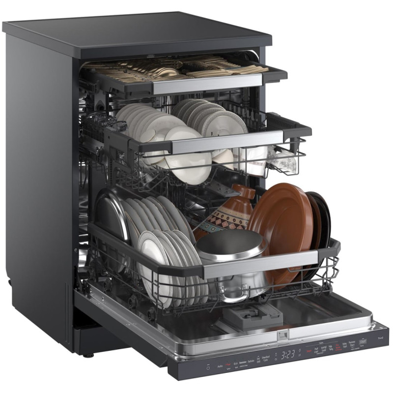 ماشین ظرفشویی LG DFC287HMS مناسب ظروف بزرگ رنگ مشکی مات