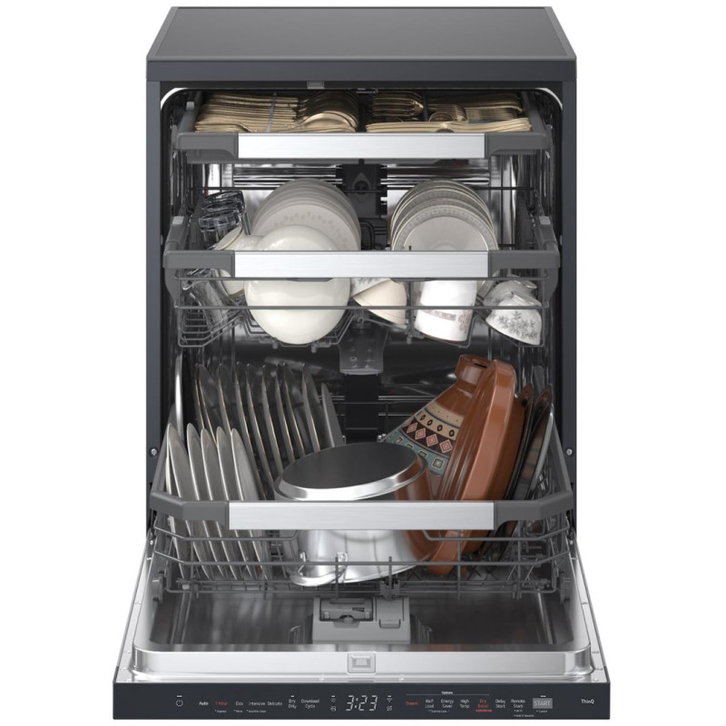 ماشین ظرفشویی و خشک کن 287 ال جی با ظرفیت 14 نفر رنگ مشکی مات