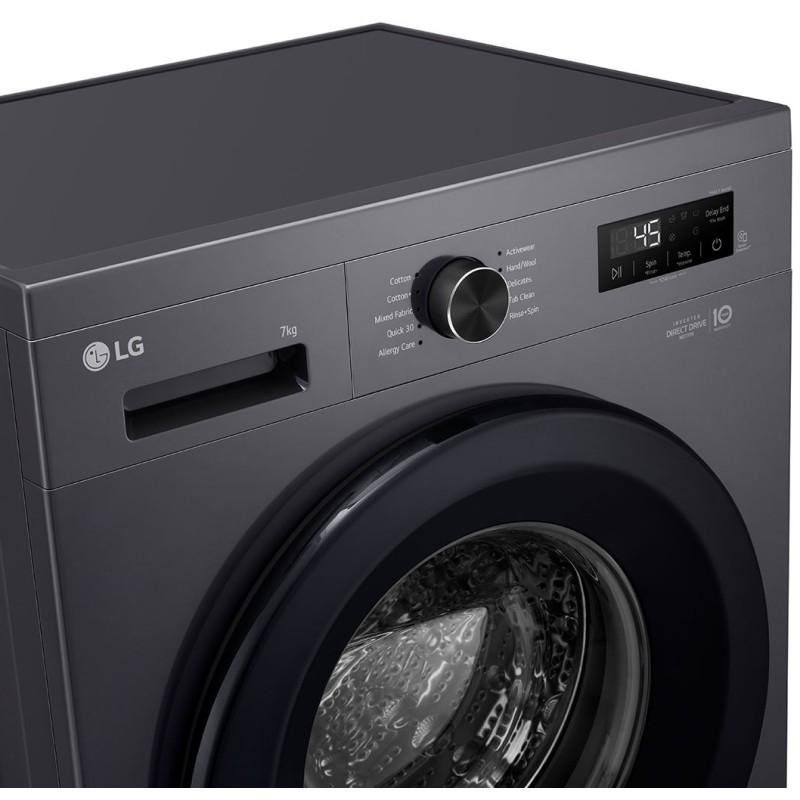 LG F2Y1QYP6J 1200rpm 7kg Middle Black 2025 Washing Machine