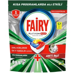 قرص ماشین ظرفشویی فیری مدل PLATINUM Plus بسته 57 عددی