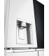 آب‌ریز و یخ‌ریز مینیمال و شیک یخچال فریزر ال جی GR-X34FRQRL با قابلیت ارائه آب خنک، یخ حبه‌ای (مکعبی) و یخ خرد