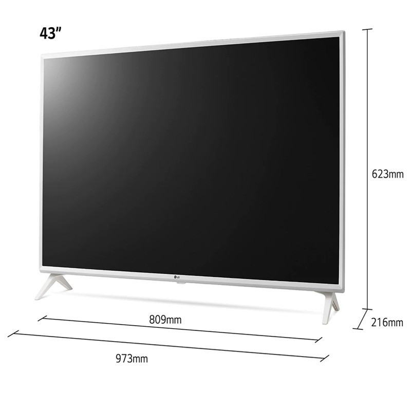 ابعاد تلویزیون 43 اینچ ال جی un7390