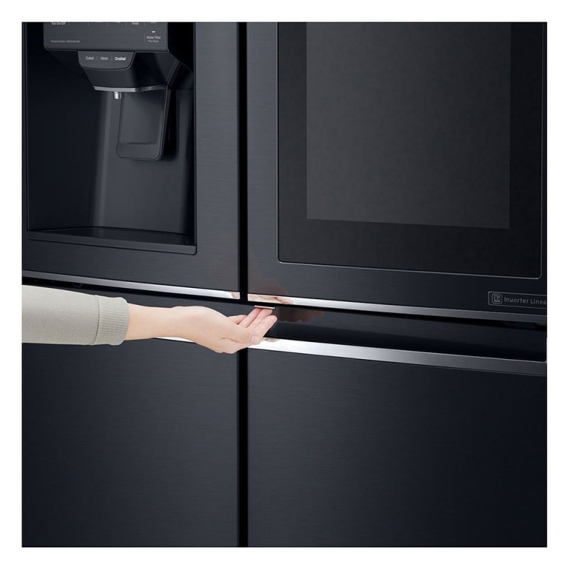 یخچال فریزر چهار درب الجی GR X29 FTQKL رنگ مشکی با دستگیره مخفی