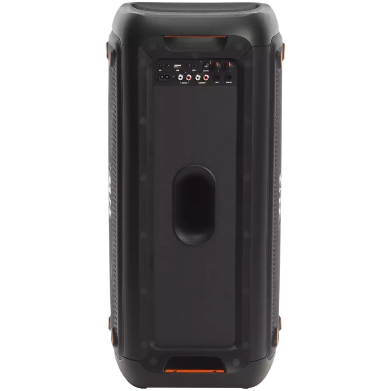 طراحی پشت و پورت های ورودی خروجی بلندگوی JBL پارتی باکس 200