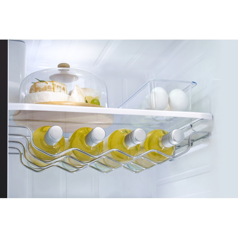 یخچال فریزر RS50 رنگ مشکی با طبقه مخصوص بطری نوشیدنی