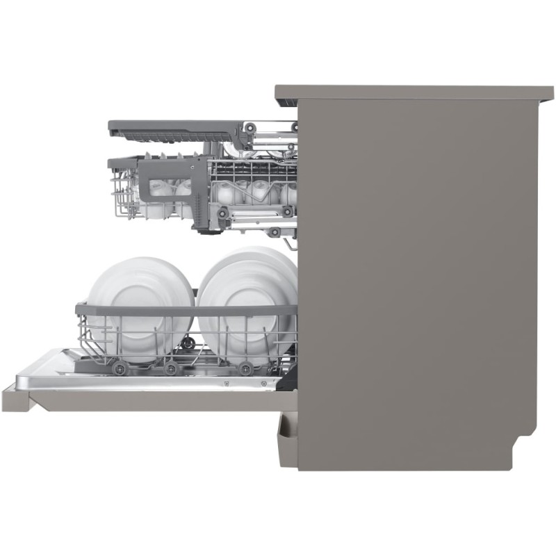 نمای بغل ماشین ظرفشویی ال جی 425 یا DFC425FP رنگ نقره ای