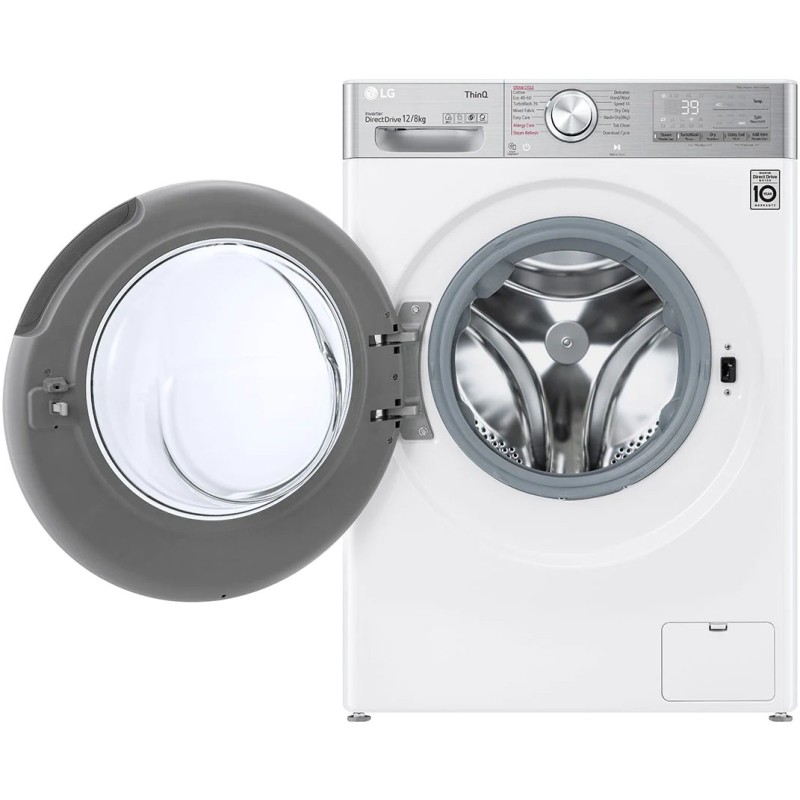 خرید ماشین لباسشویی 12 کیلویی ال جی WDV1260WRP با خشک کن 8 کیلویی و رنگ سفید