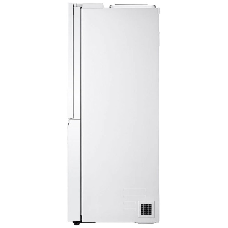 طراحی یخچال فریزر سفید ال جی GCJ-287GNW از نمای پهلو