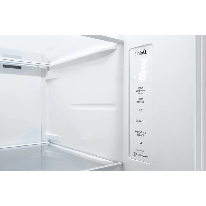 طراحی پنل یخچال فریزر سفید ال جی GCJ-287GNW