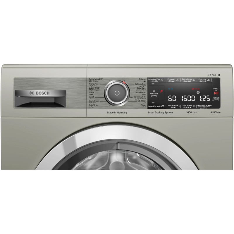 صفحه نمایش و پنل کنترلی ماشین لباسشویی 10 کیلویی بوش bosch 32mx0gc