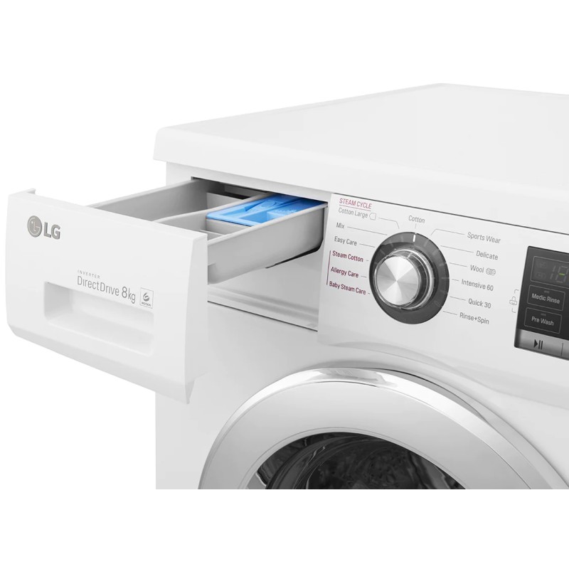 ماشین لباسشویی ال جی FH4G6TDY2 با سرعت 1400 دور در دقیقه
