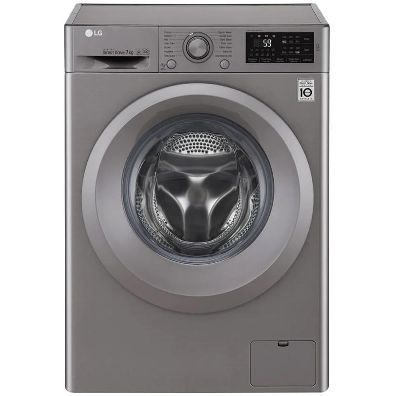 قیمت ماشین لباسشویی ال جی F2J5QNP7S یا 2J5 یا J5 رنگ نقره ای محصول 2019