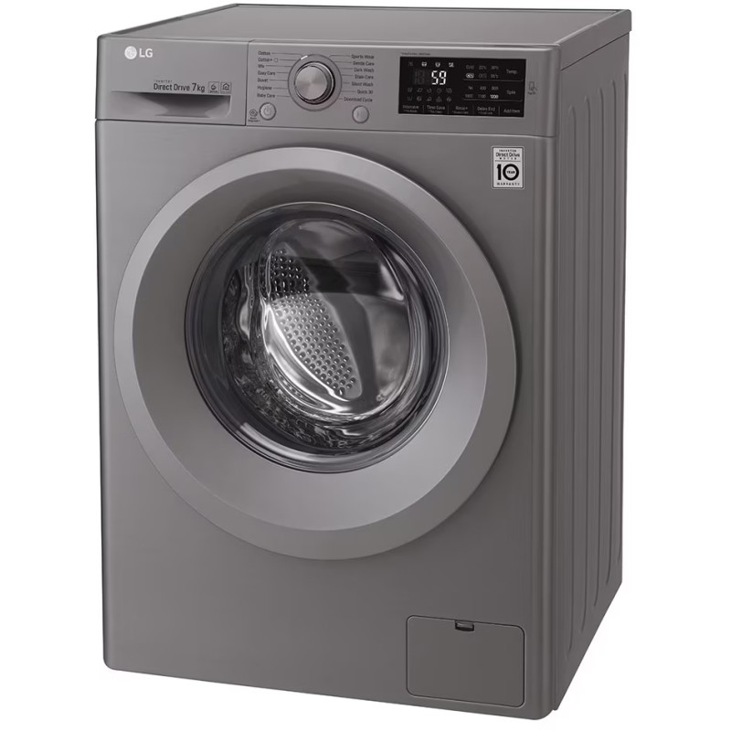 ماشین لباسشویی 7 کیلویی ال جی F2J5QNP7S رنگ نقره ای