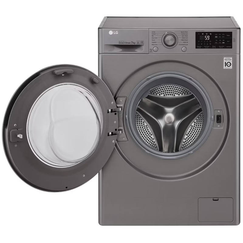 خرید ماشین لباسشویی ال جی J5 یا F2J5QNP7S رنگ نقره ای از بانه