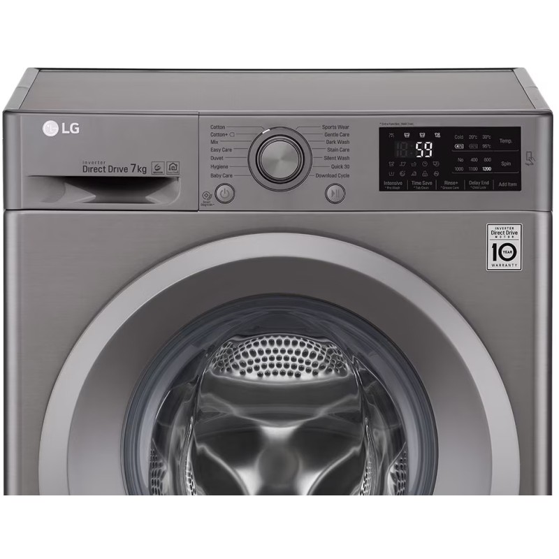 پنل کنترلی ماشین لباسشویی ال جی F2J5QNP7S رنگ نقره ای