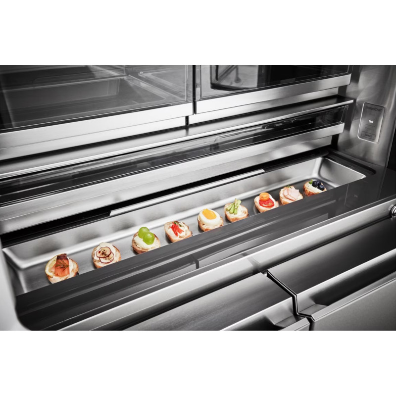 یخچال فریزر سنتوم ال جی LSR100 رنگ نقره ای با سینی مخفی Hidden Bar Tray