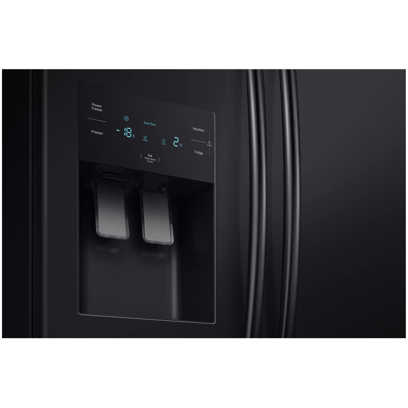 طراحی آب ریز و یخ ریز یخچال فریزر سامسونگ RS3000 رنگ مشکی