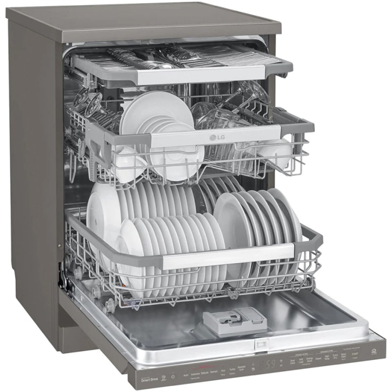 ماشین لباسشویی LG DFB325HD رنگ دودی