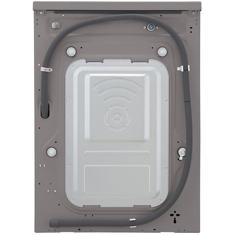 نمای پشت ماشین لباسشویی نقره ای ال جی F4J6VYP2S