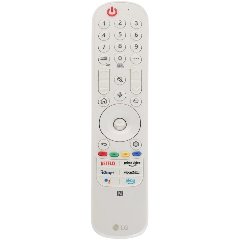 ریموت کنترل جادویی، بلوتوثی و هوشمند سفید رنگ تلویزیون ال جی LX1 سایز 48 اینچ مدل MR22GN محصول 2022