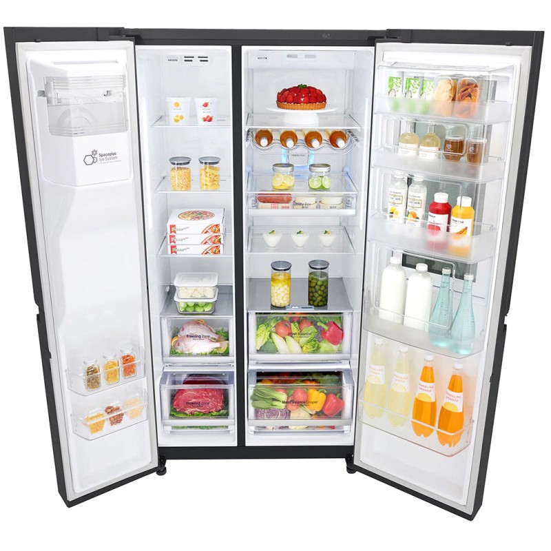 طراحی داخلی یخچال فریزر هوشمند ال جی X247 رنگ مشکی