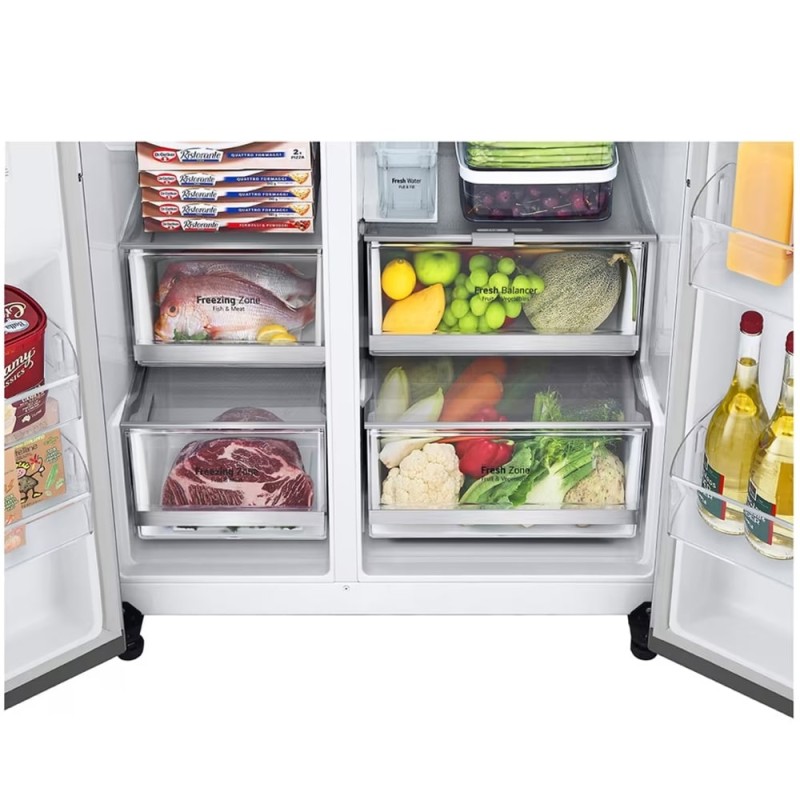 طراحی کشوهای یخچال فریزر ال جی GCJ-287TNL