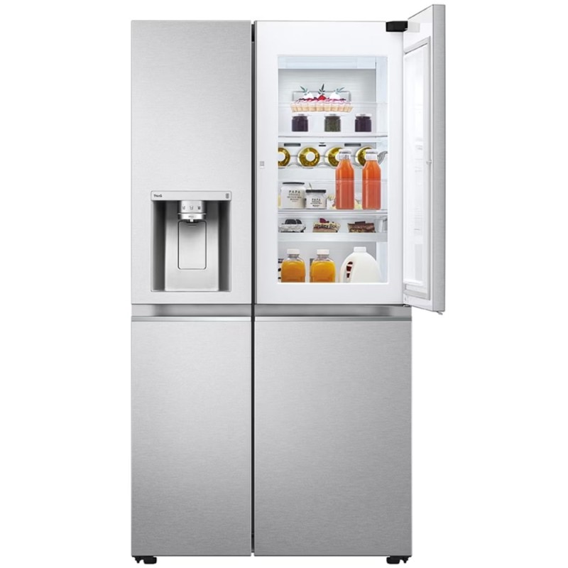 یخچال فریزر درب در درب ال جی J287 با ظرفیت 674 لیتر رنگ نقره ای