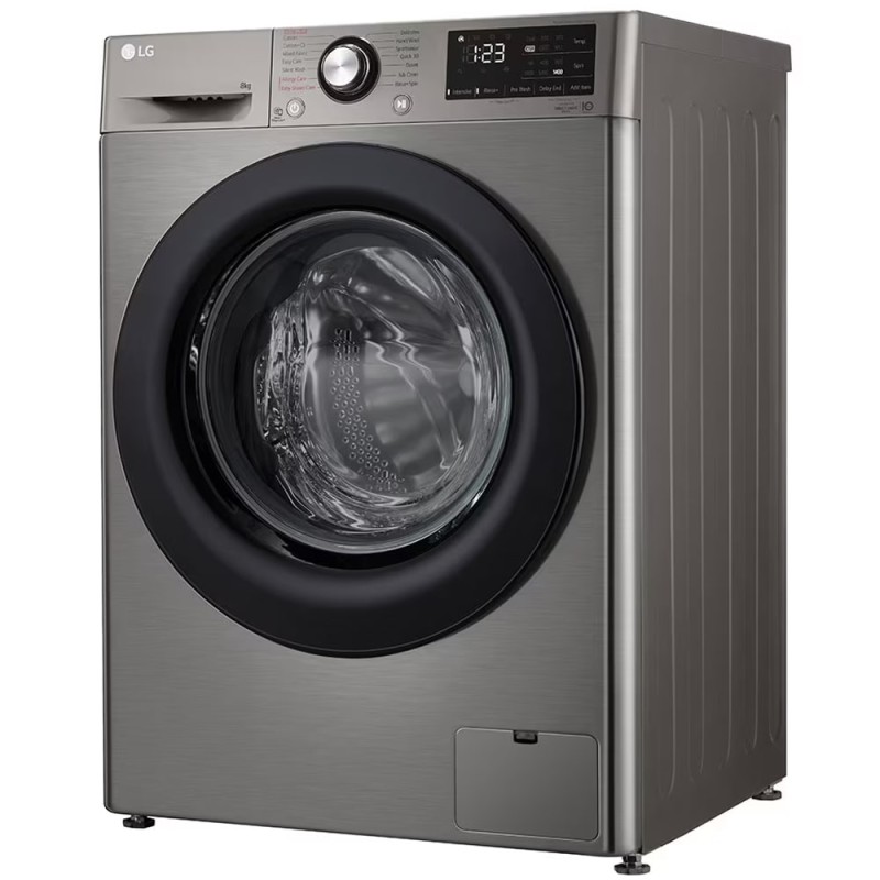 ماشین لباسشویی 8 کیلویی ال جی F4R3TYG6P رنگ نقره ای