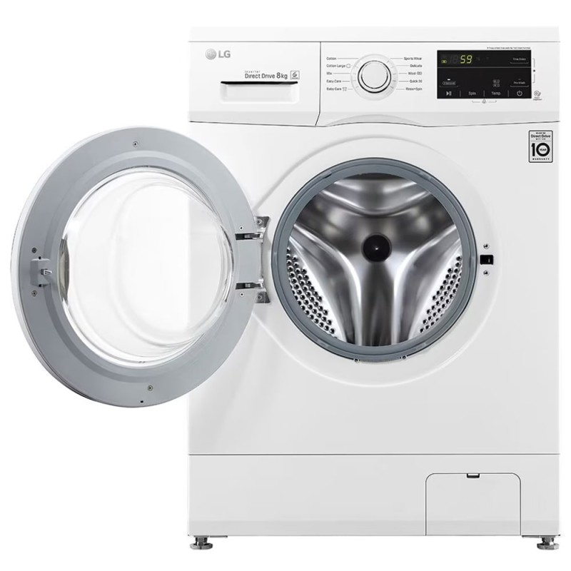 ماشین لباسشویی 1400 دور ال جی WJ1408NTP رنگ سفید