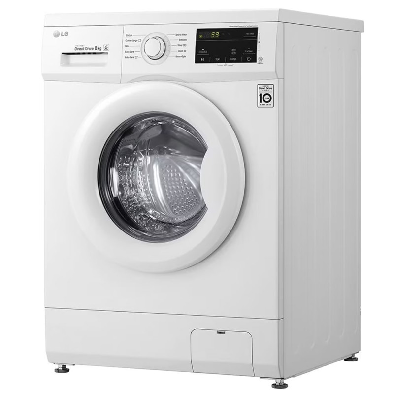 ماشین لباسشویی 8 کیلویی ال جی WJ1408NTP رنگ سفید