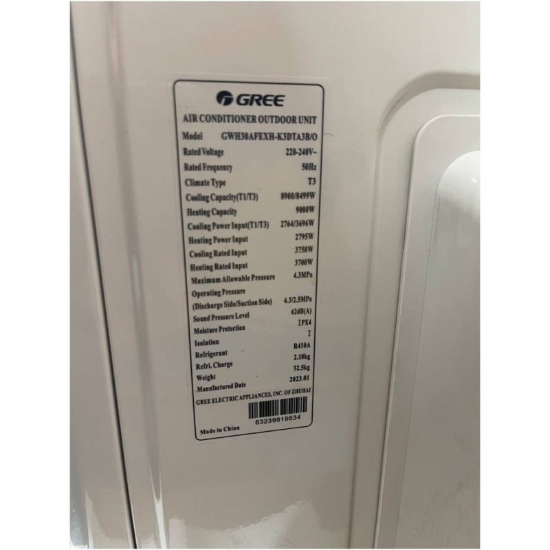 کولر گازی دیواری گری GWH30AGEXH-K3DTA2B