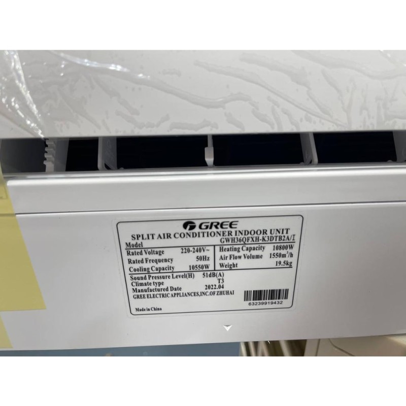 کولر گازی سرمایش گرمایش 36000 گری مدل GWH36QFXH-K3DTB2A