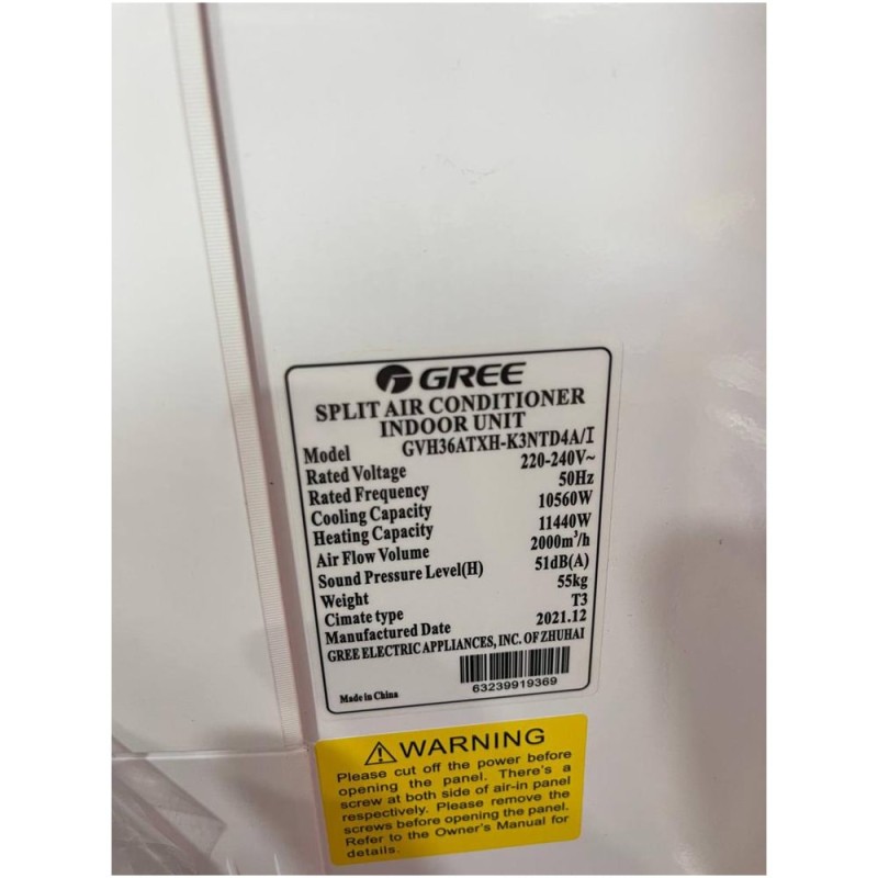 کولر گازی یا اسپلیت ایستاده گری GVH36BCXH با ظرفیت 36000 بی تی یو