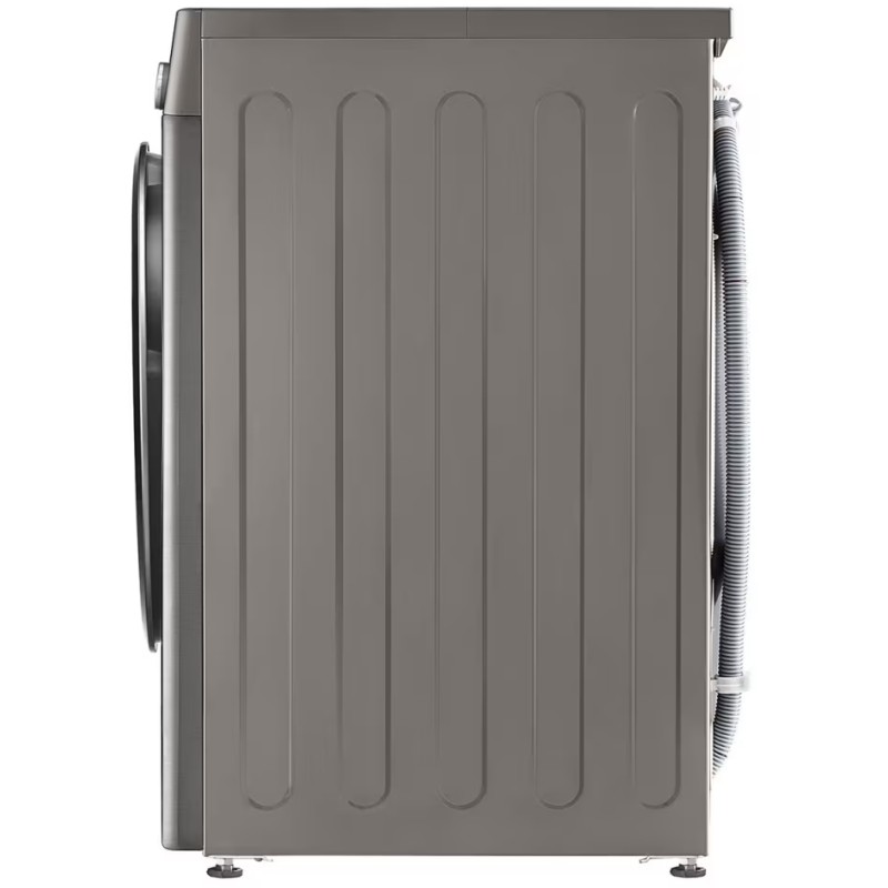 نمای پهلوی ماشین لباسشویی ال جی R6 رنگ نقره ای پلاتینیومی