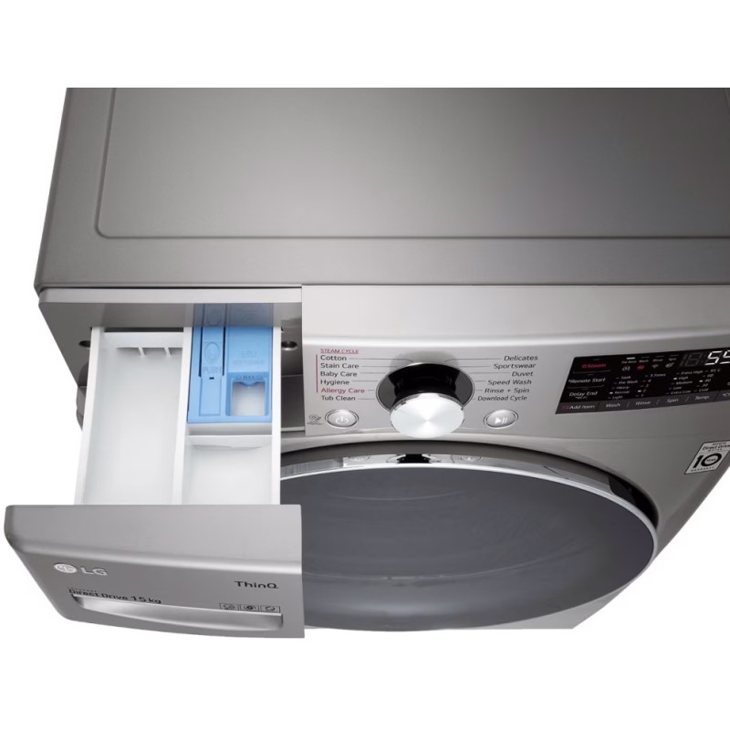 محفظه مواد شوینده ماشین لباسشویی 1000 دور الجی F0L9DYP2S رنگ نقره ای پلاتینیومی